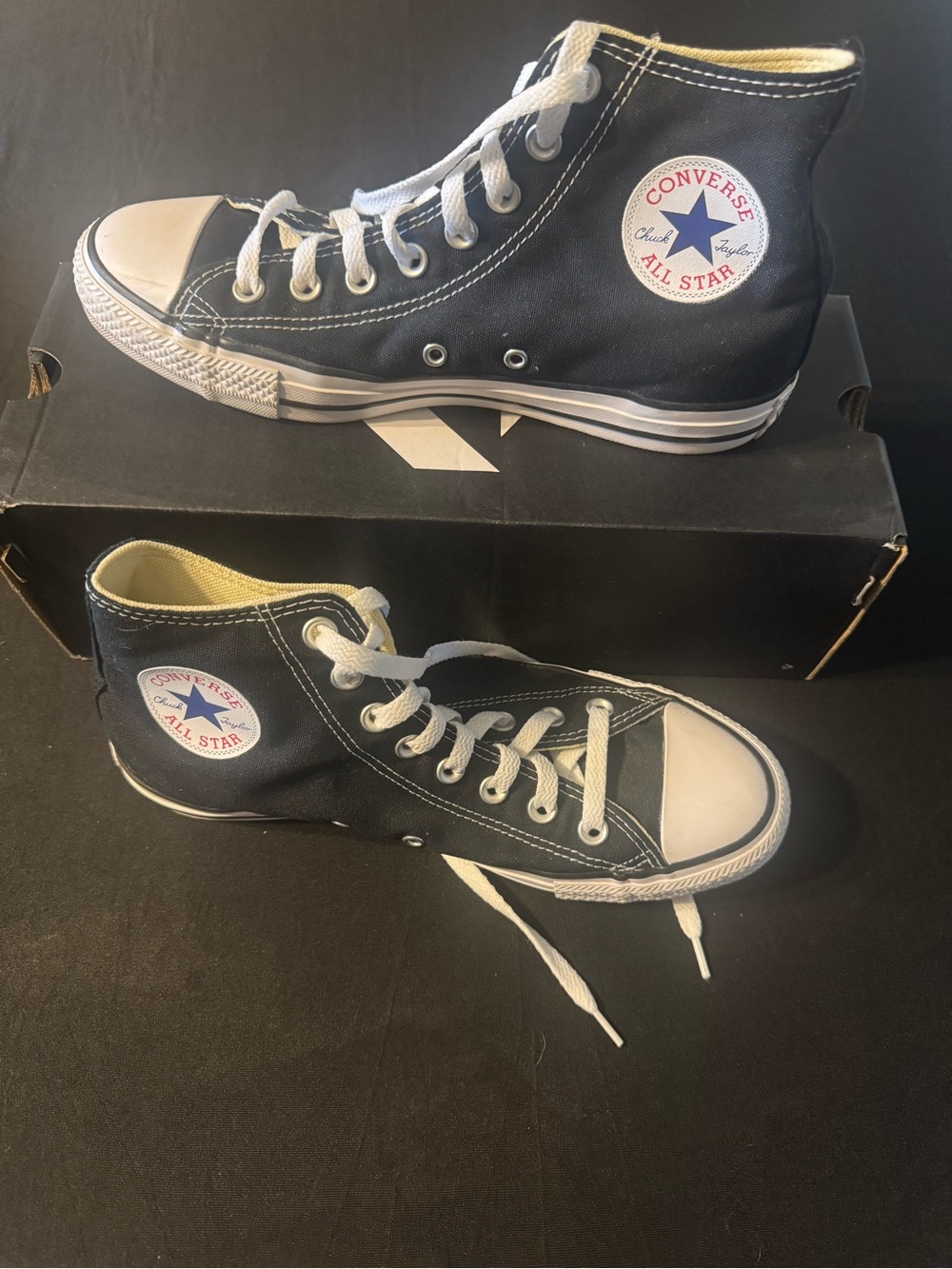 Converse Kids Black & White High Top Sneakers